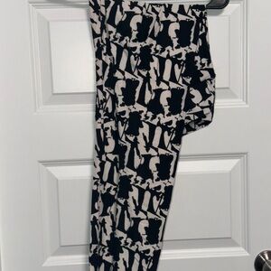 LuLaRoe Black and White Patterned Leggings